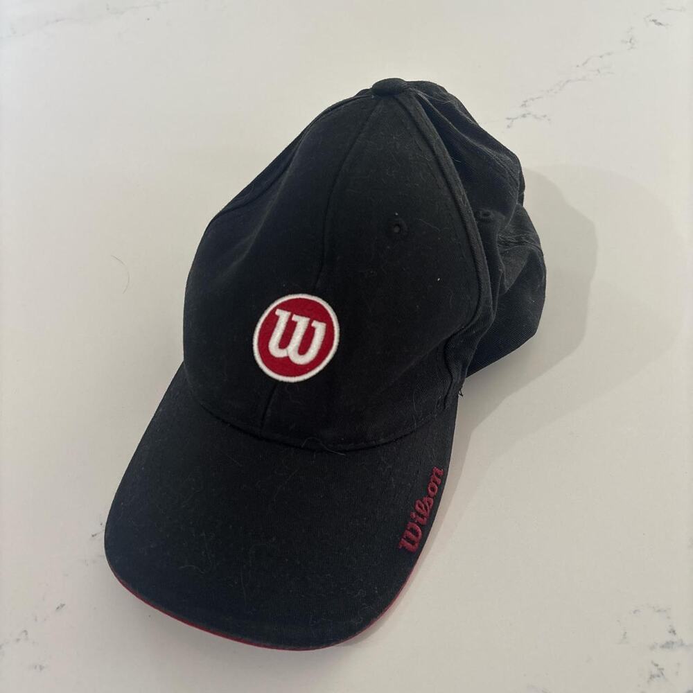 Wilson black and red baseball cap